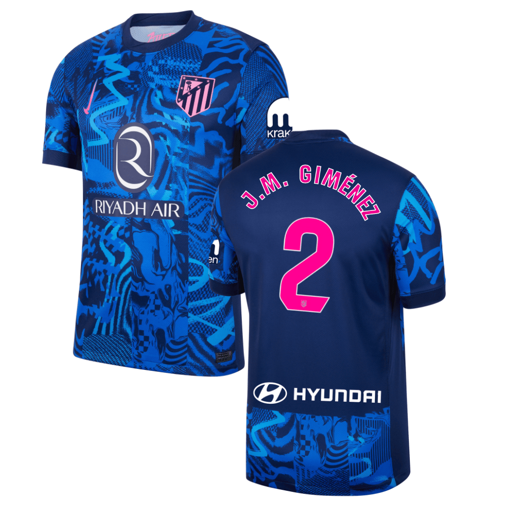 Jose Maria Gimenez 2 Atletico de Madrid 2024-25 Third Match Jersey - Blue