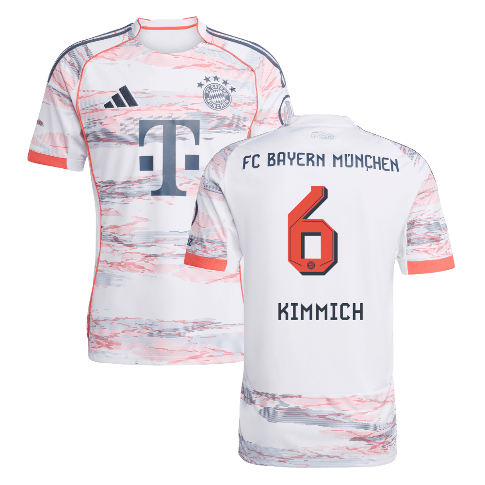 Joshua Kimmich #6 Bayern Munich 2025-26 Away Men Jersey - White