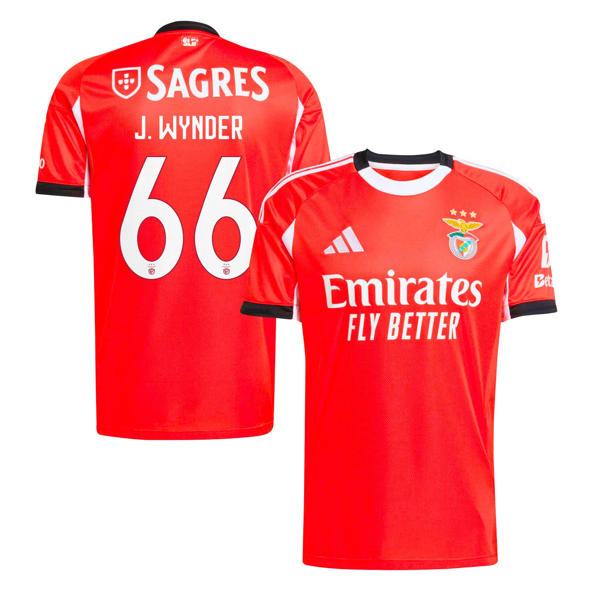 Joshua Wynder 66 SL Benfica 2025/26 Home Men Jersey - Red