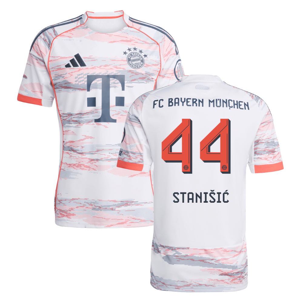 Josip Stanisic #44 Bayern Munich 2025-26 Away Men Jersey - White
