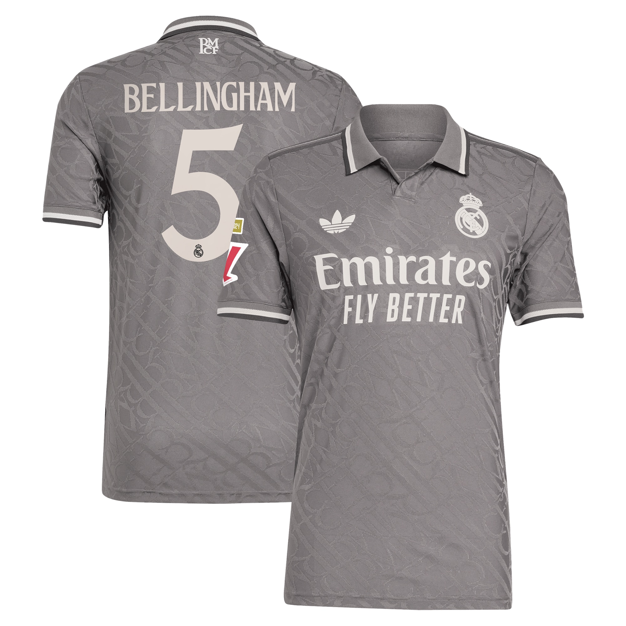 Jude Bellingham Real Madrid adidas Originals 2024/25 Third Authentic Player Jersey - Charcoal