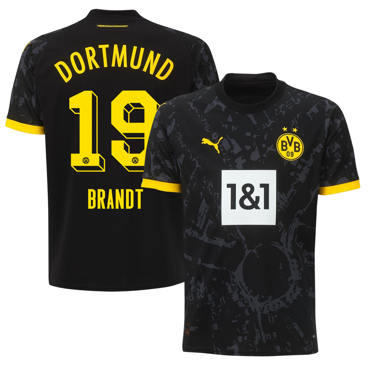 Julian Brandt 19 Borussia Dortmund 2023-24 Away Jersey - Black