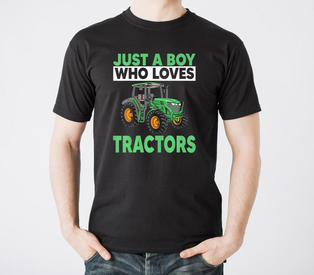 Just A Boy Who Loves Tractors Birthday Farm Tracto - Unisex Standard T-Shirt