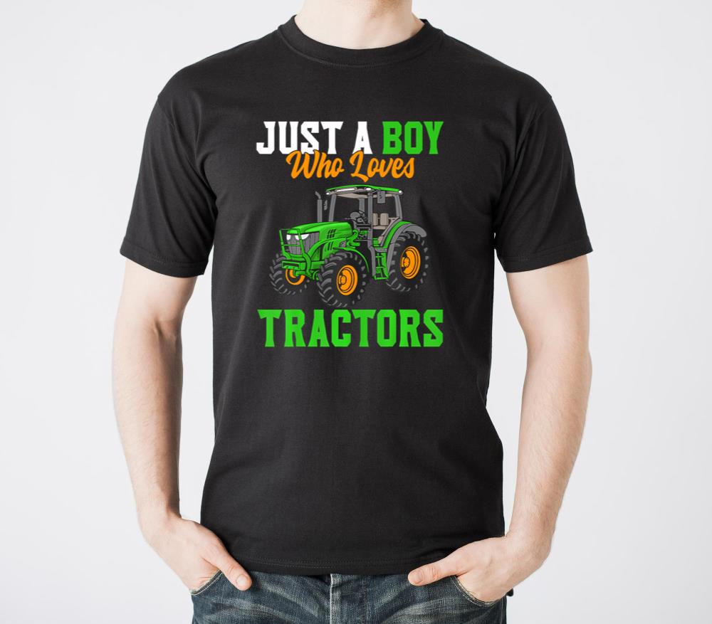 Just A Boy Who Loves Tractors Birthday Farm Tracto1 - Unisex Standard T-Shirt