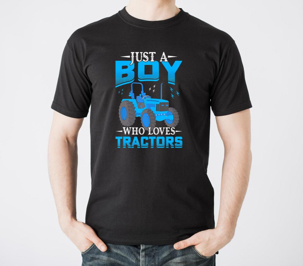Just A Boy Who Loves Tractors Farm Boys - Unisex Standard T-Shirt