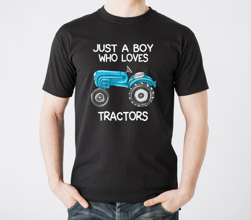 Just A Boy Who Loves Tractors Lover Farmer Tractor - Unisex Standard T-Shirt