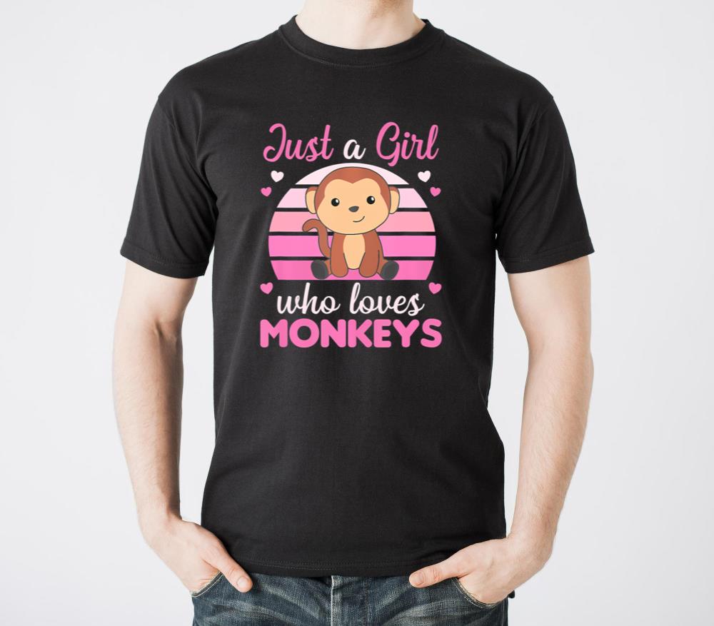 Just A Girl who loves Monkeys - Sweet Monkey - Unisex Standard T-Shirt
