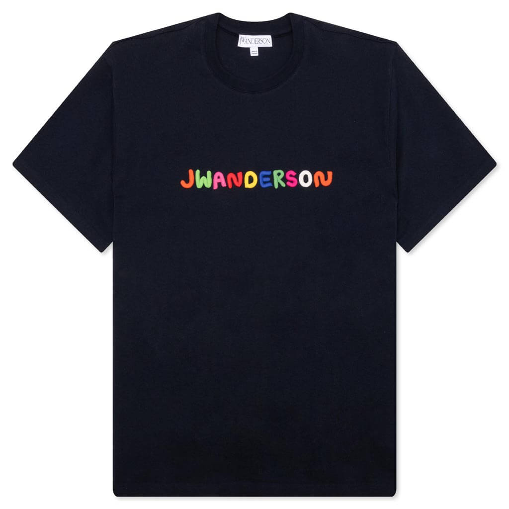 JW Anderson Logo Embroidery T-Shirt - Navy