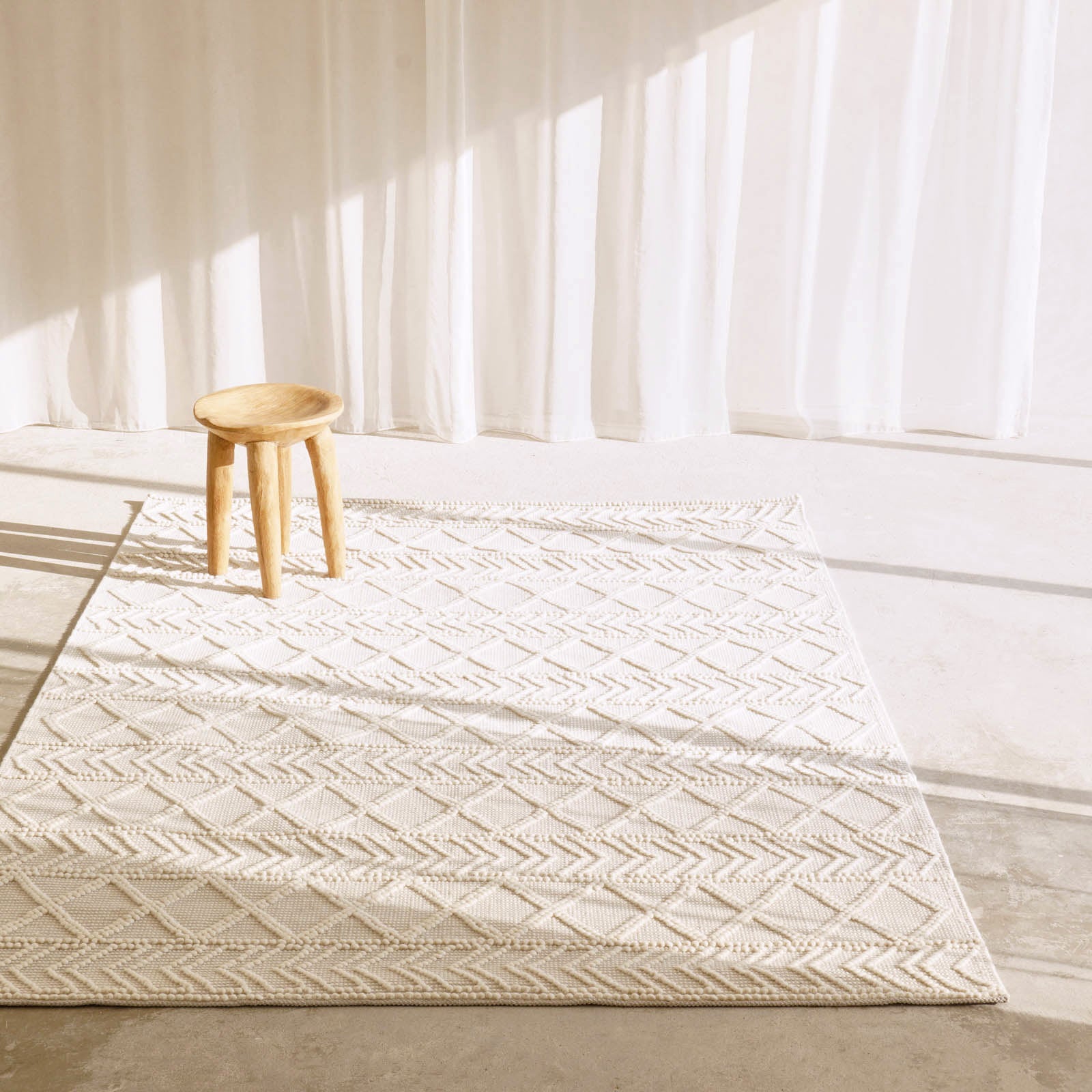 Kai Wool Rug | Natural White 3