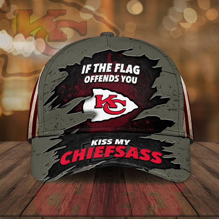 Kansas City Chiefs If The Flag Offends You Kiss My Chiefsass 3D Classic Baseball Cap/Hat Cgi2242
