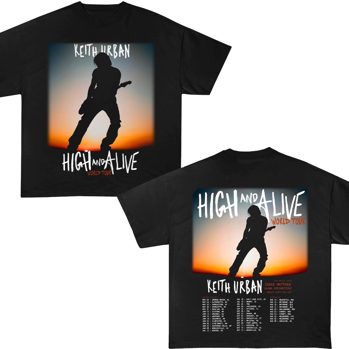 Keith Urban High And Alive Tour 2025 Shirt, Keith Urban 2025 Concert