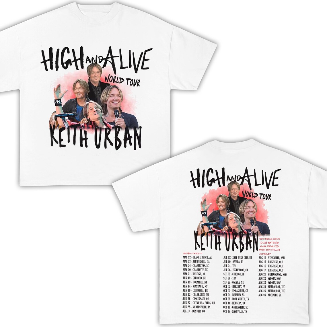 Keith Urban High And Alive Tour 2025 Shirt, Keith Urban 2025 Concert, Keith Urban Merch, Keith Urban Fan Shirt