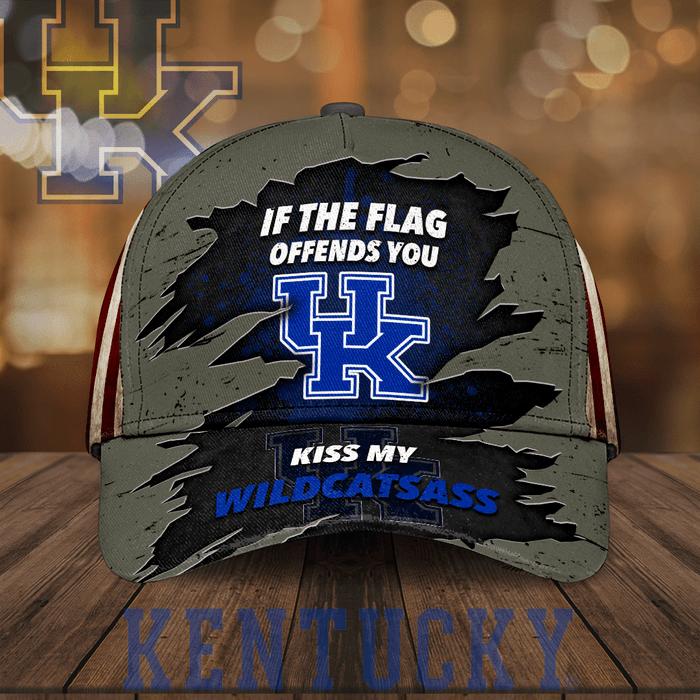 Kentucky Wildcats If The Flag Offends You Kiss My Wildcatsass 3D Classic Baseball Cap/Hat Cgi2241