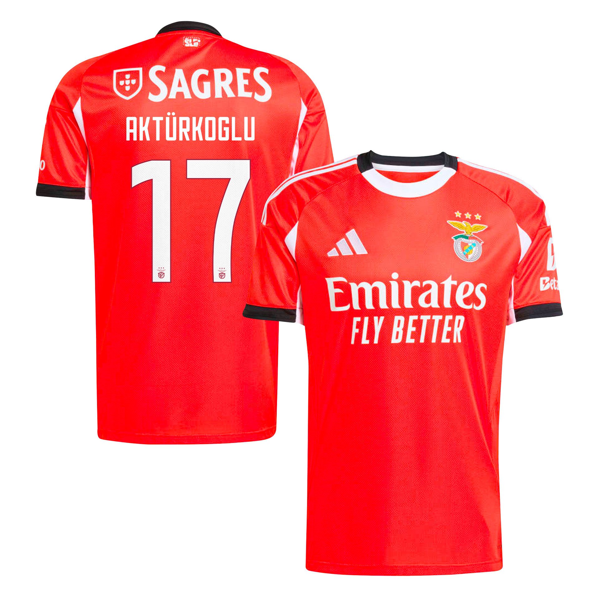 Kerem Aktrkoglu 17 SL Benfica 2025/26 Home Men Jersey - Red