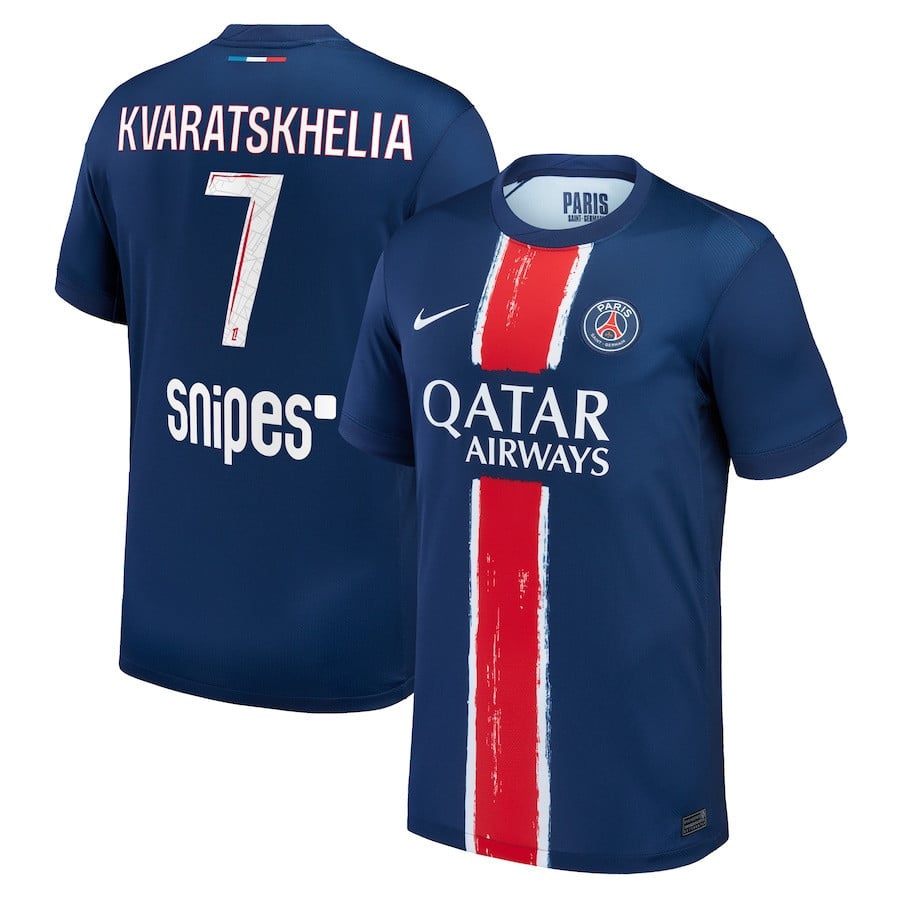 Khvicha Kvaratskhelia 7 Paris Saint-Germain 2024/25 Home Men Jersey - Navy