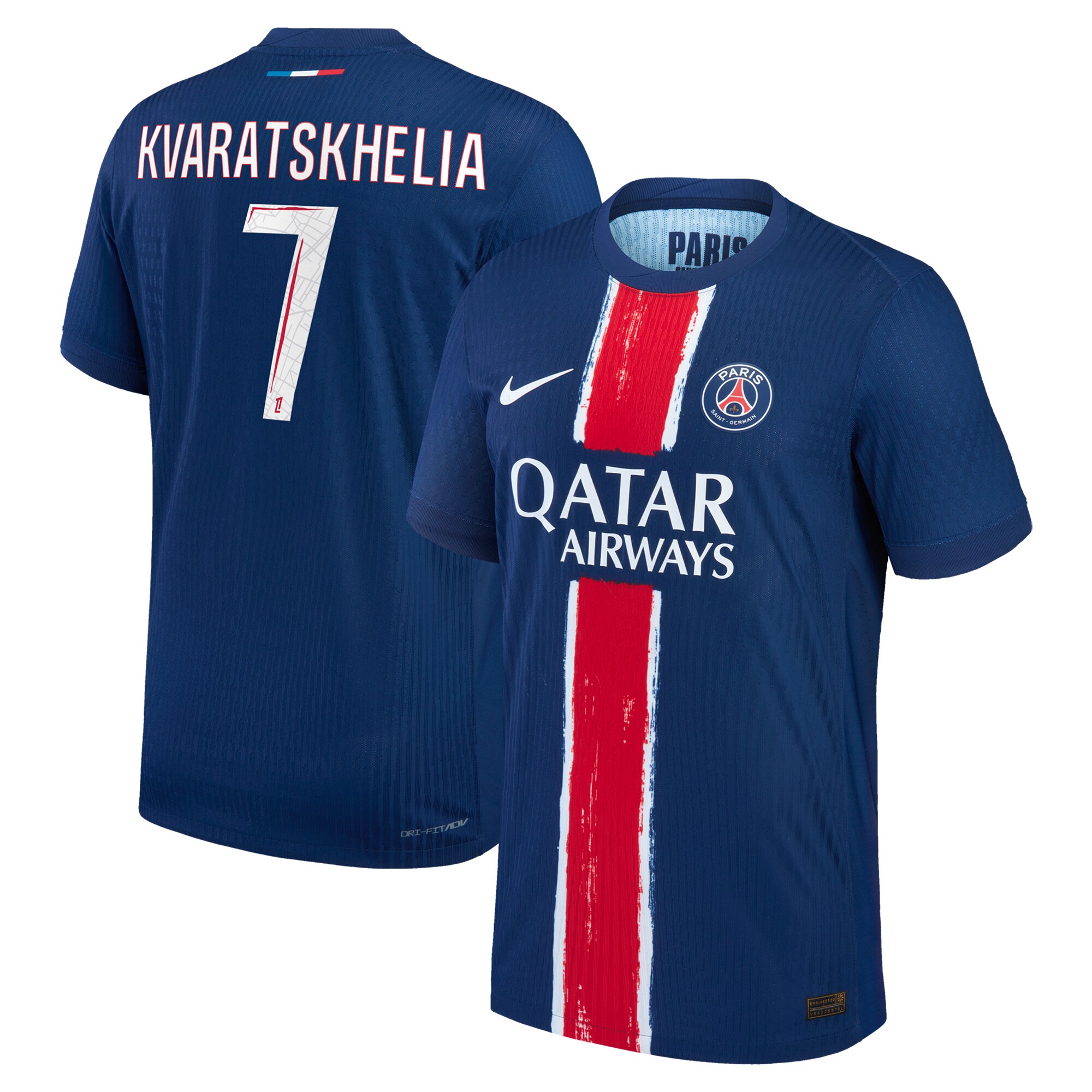 Khvicha Kvaratskhelia Paris Saint-Germain Nike 2024/25 Home Authentic Player Jersey - Navy