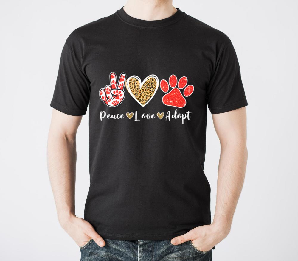 Ki Peace Love Rescue Adopt Dog Cat Lover Costume P - Unisex Standard T-Shirt