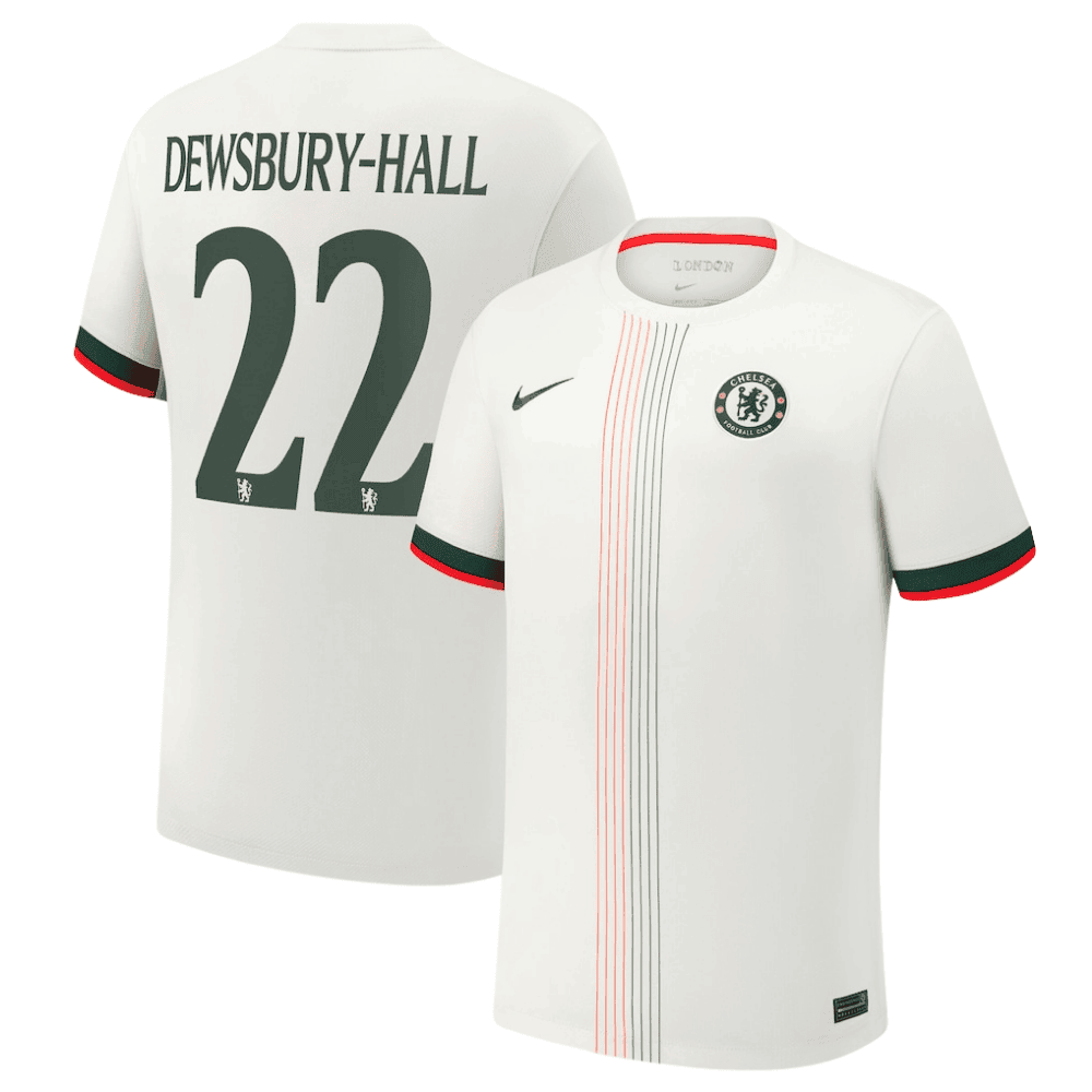 Kiernan Dewsbury-Hall 22 Chelsea 2025/26 Cup Away Men Jersey - White