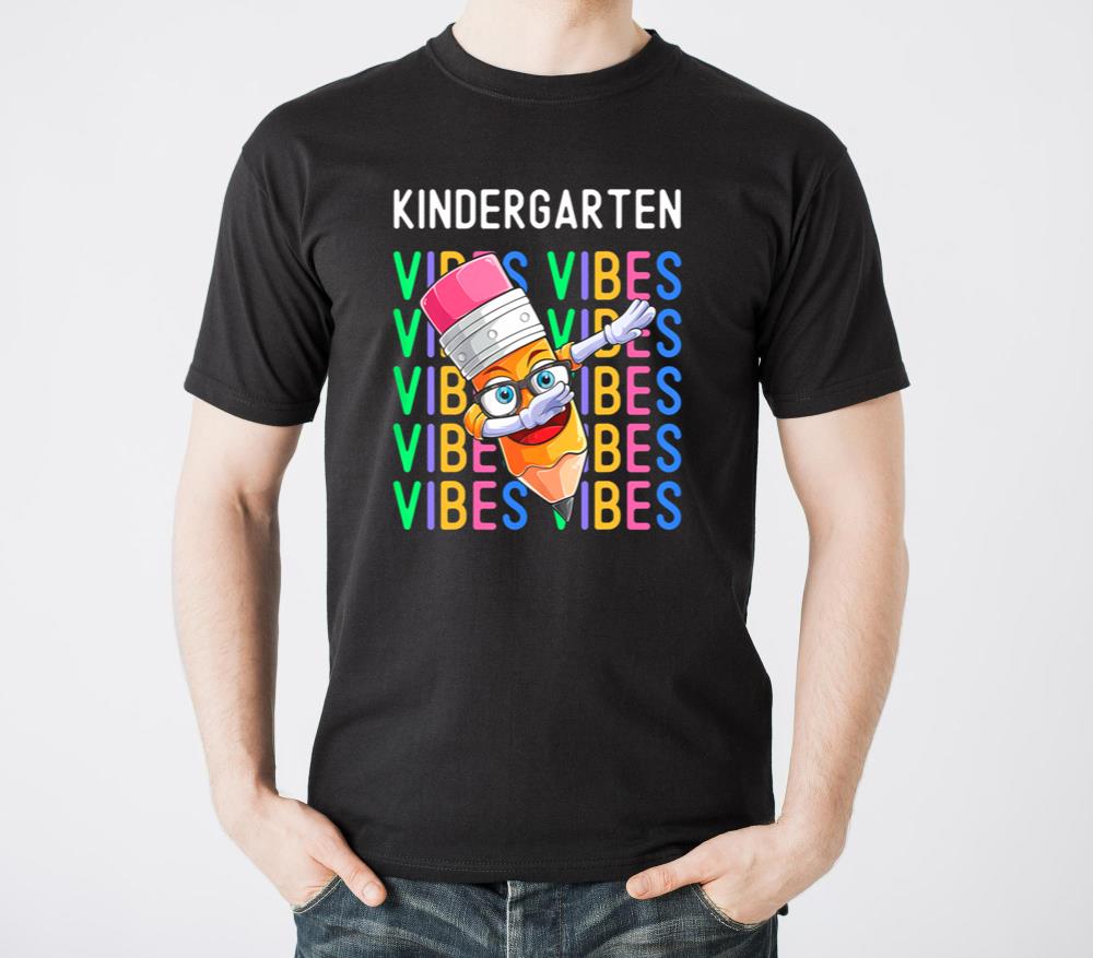 Kindergarten Vibes Back to School Kindergarten Squ - Unisex Standard T-Shirt