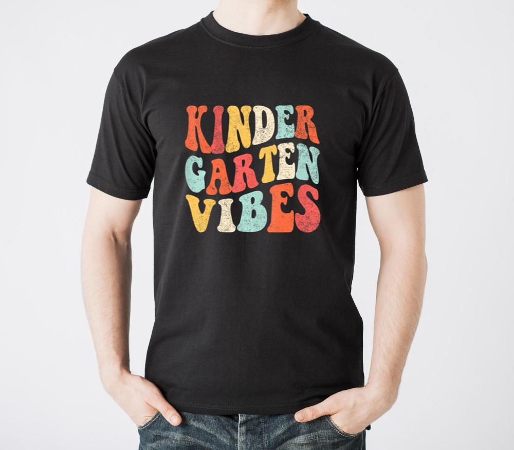 Kindergarten Vibes Funny Back to School Cute Teach - Unisex Standard T-Shirt