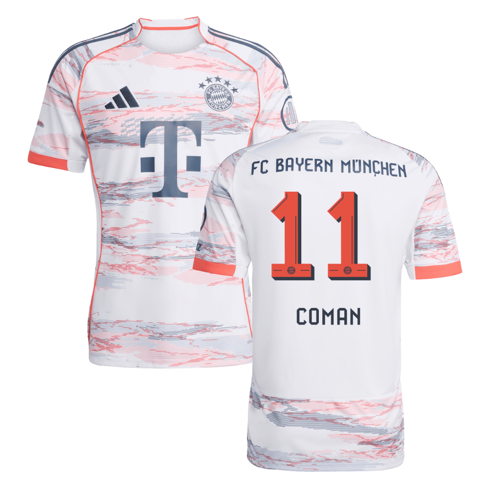 Kingsley Coman #11 Bayern Munich 2025-26 Away Men Jersey - White