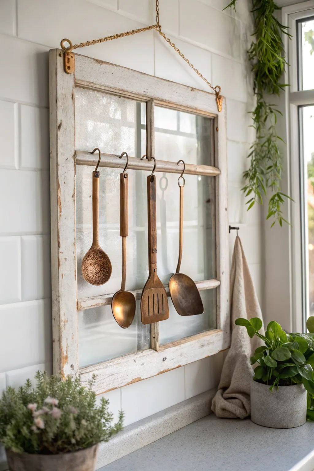 Repurpose Vintage Window Frames