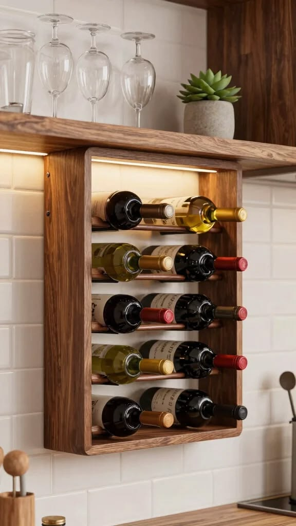 Wall-Mounted Wine Racks