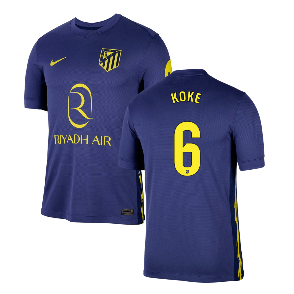 Koke 6 Atletico de Madrid 2025-26 Away Match Jersey - Navy