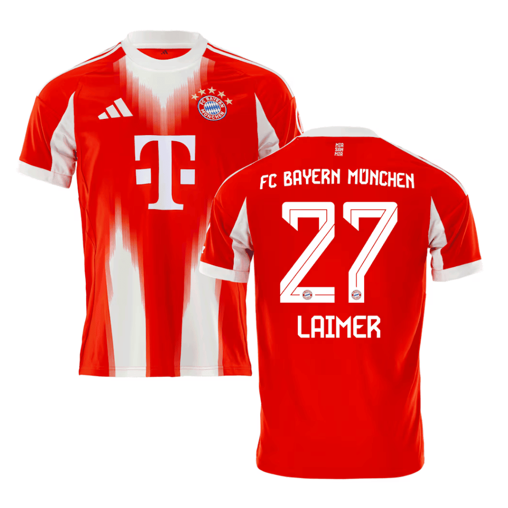 Konrad Laimer 27 Bayern Munich 2025/26 Home Men Jersey - Red