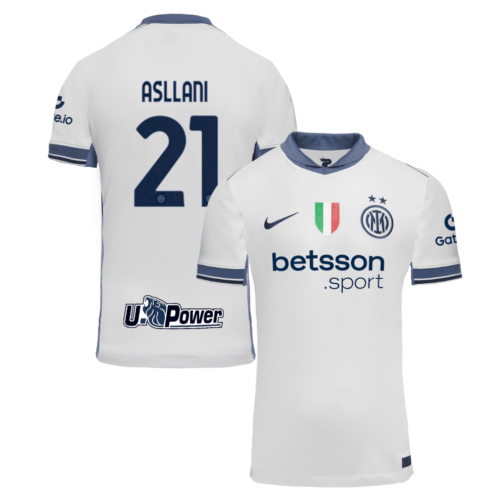 Kristjan Asllani 21 Inter Milan 2024-25 Away Men Jersey - White
