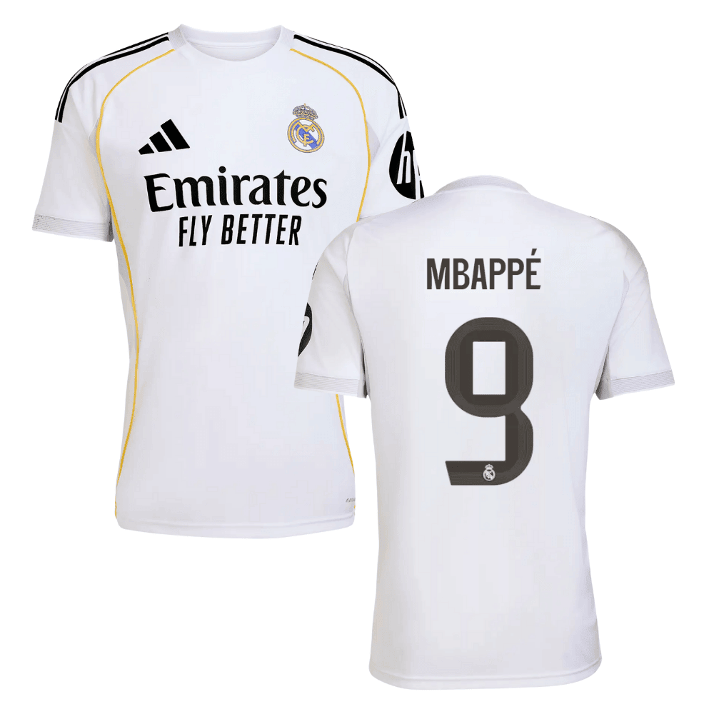 Kylian Mbapp 9 Real Madrid 2025/26 Home Men Jersey - White