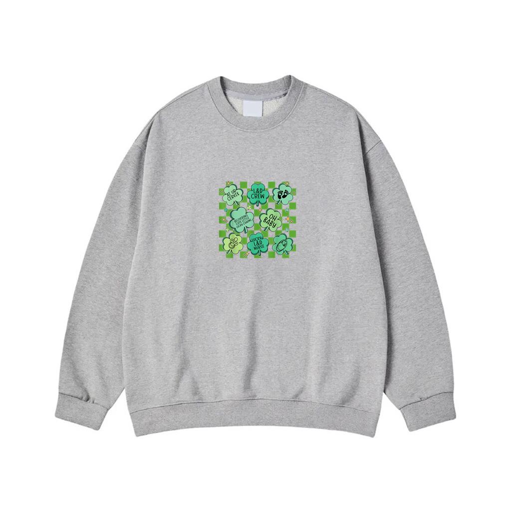 L&D Nurse St Patricks Day Shamrock Checkered Labor Delivery 2
