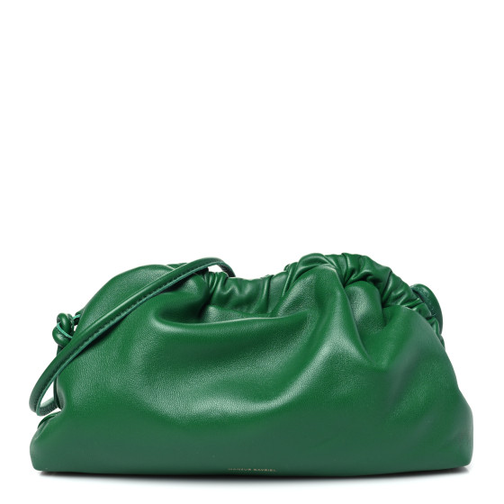 Lambskin Mini Cloud Clutch Green