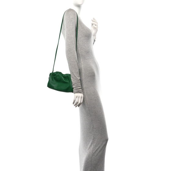 Lambskin Mini Cloud Clutch Green - Image 2