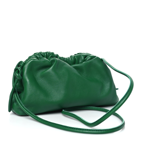 Lambskin Mini Cloud Clutch Green - Image 3