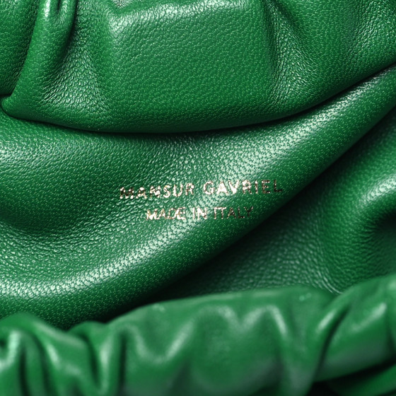 Lambskin Mini Cloud Clutch Green - Image 6