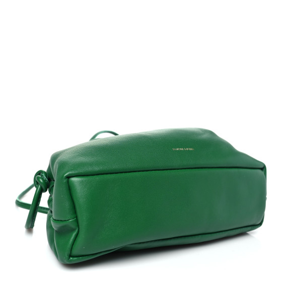 Lambskin Mini Cloud Clutch Green - Image 4