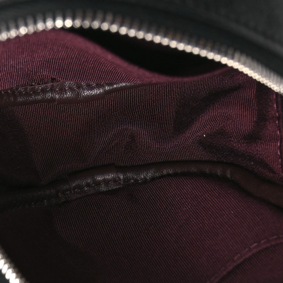 Lambskin Quilted Round Clutch With Chain Black - Image 5