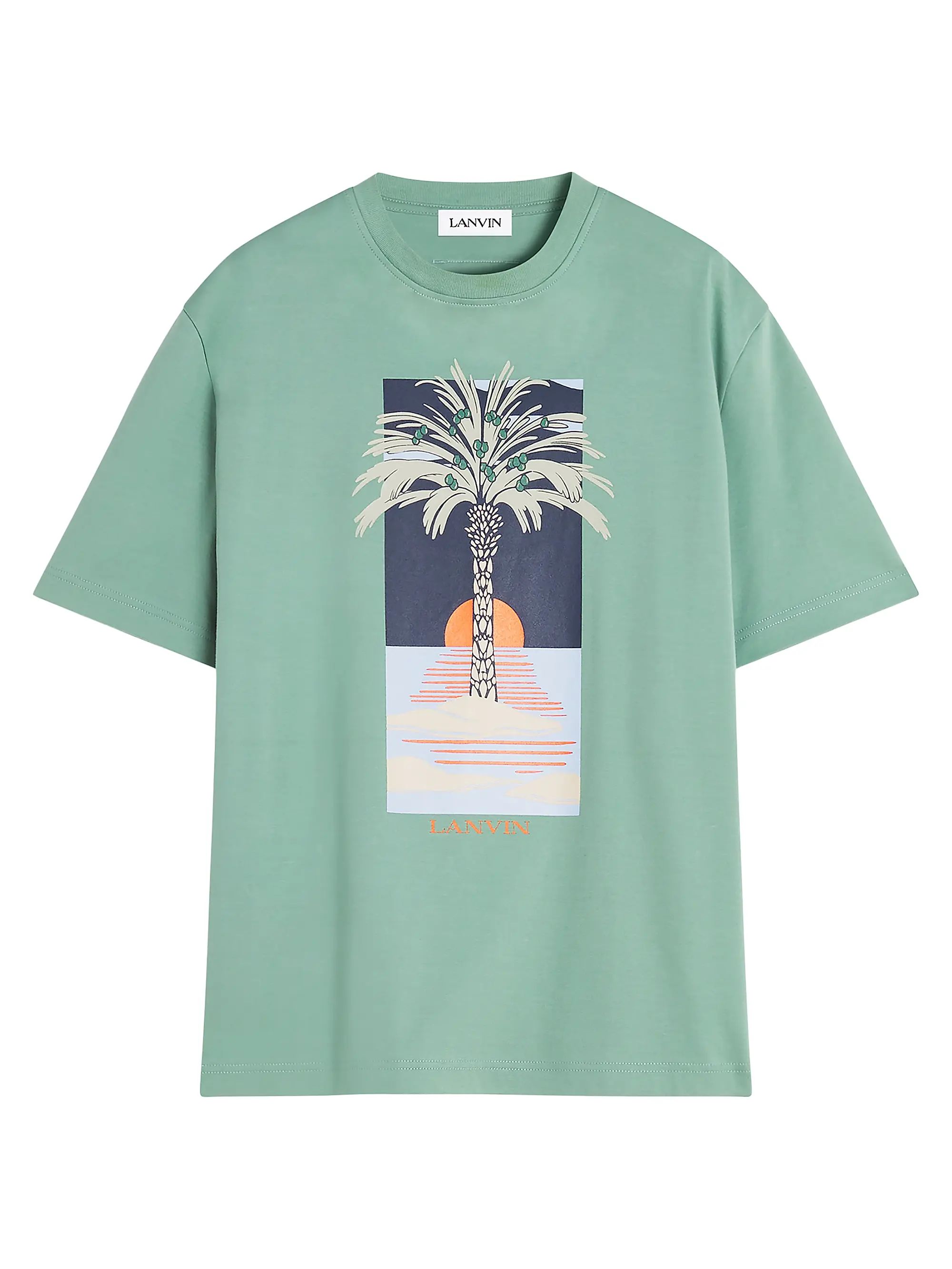 Lanvin Printed T-Shirt Vert De Gris