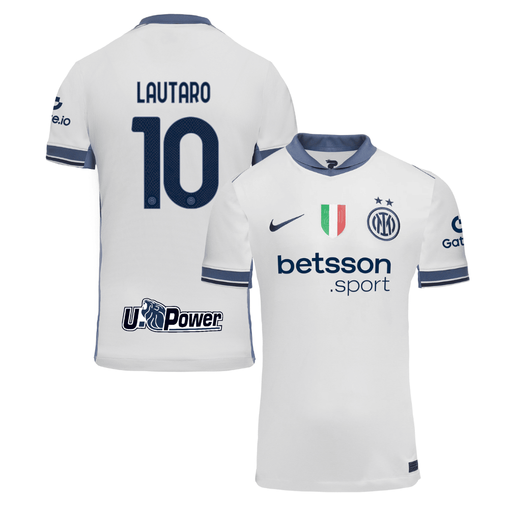 Lautaro Martinez 10 Inter Milan 2024-25 Away Men Jersey - White
