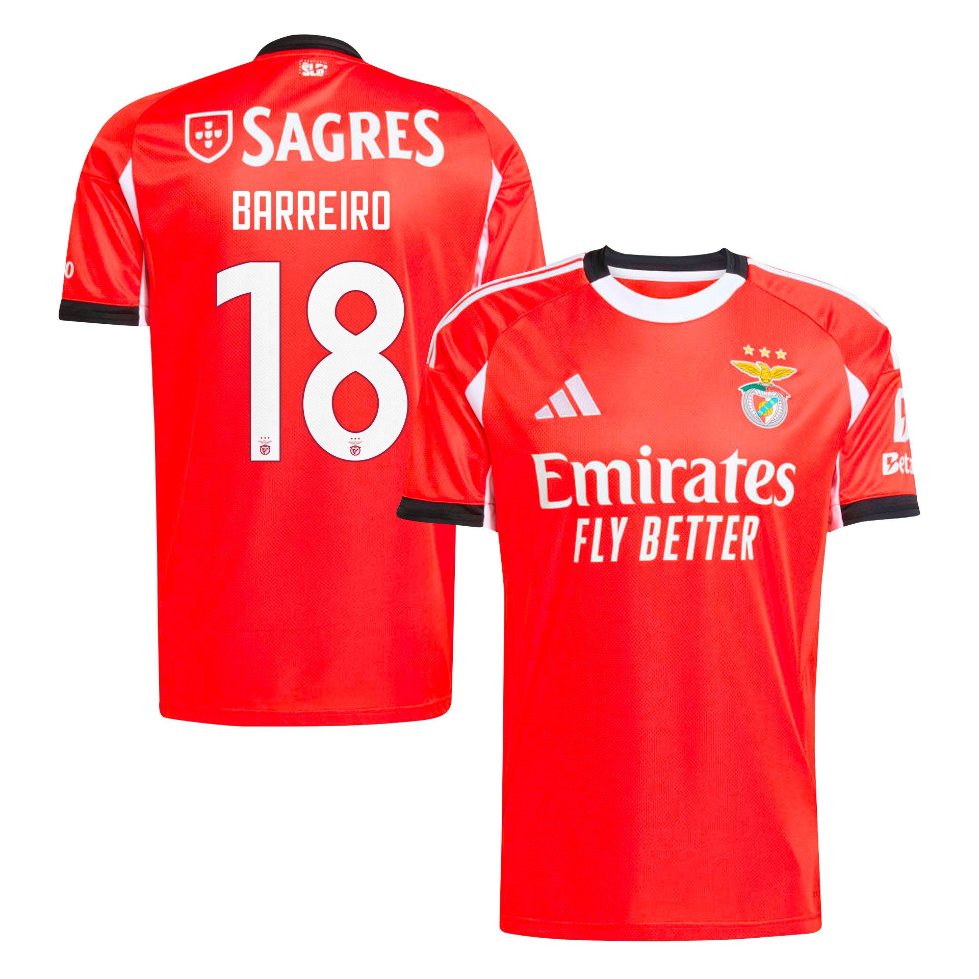 Leandro Barreiro 18 SL Benfica 2025/26 Home Men Jersey - Red