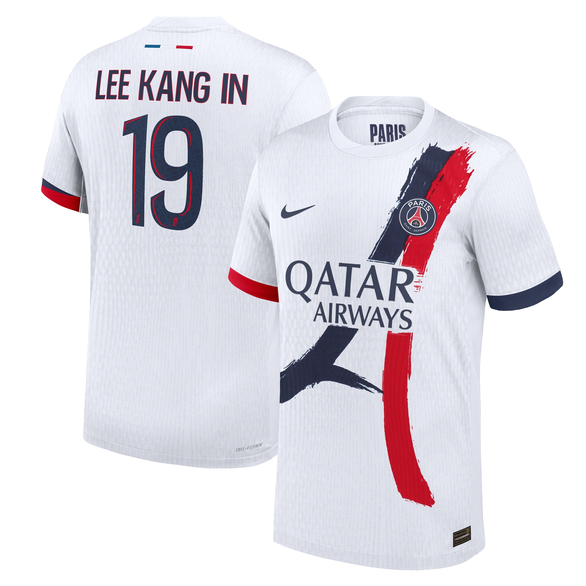 Lee Kang In Paris Saint-Germain Nike 2024/25 Away Replica Player Jersey - White