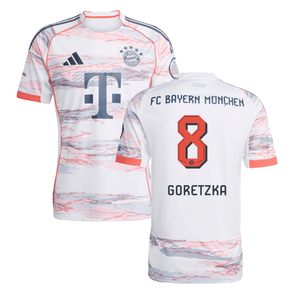 Leon Goretzka #8 Bayern Munich 2025-26 Away Men Jersey - White