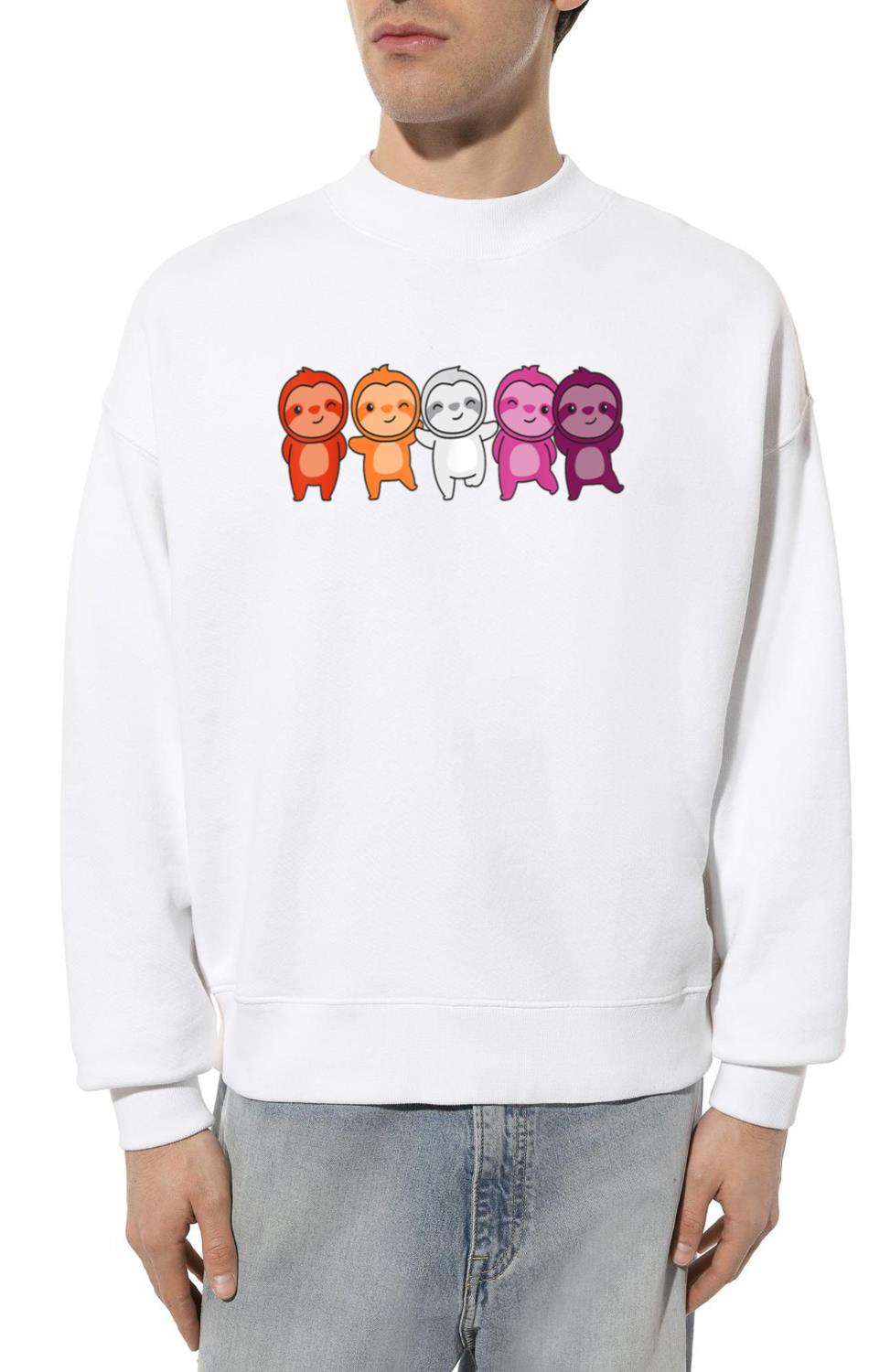 Lesbian Flag Pride Month Lgbtq Lesbian Sloth - Unisex Sweatshirt