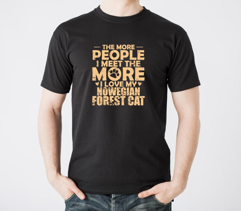 Less People more Norwegian Forest Cat - Unisex Standard T-Shirt