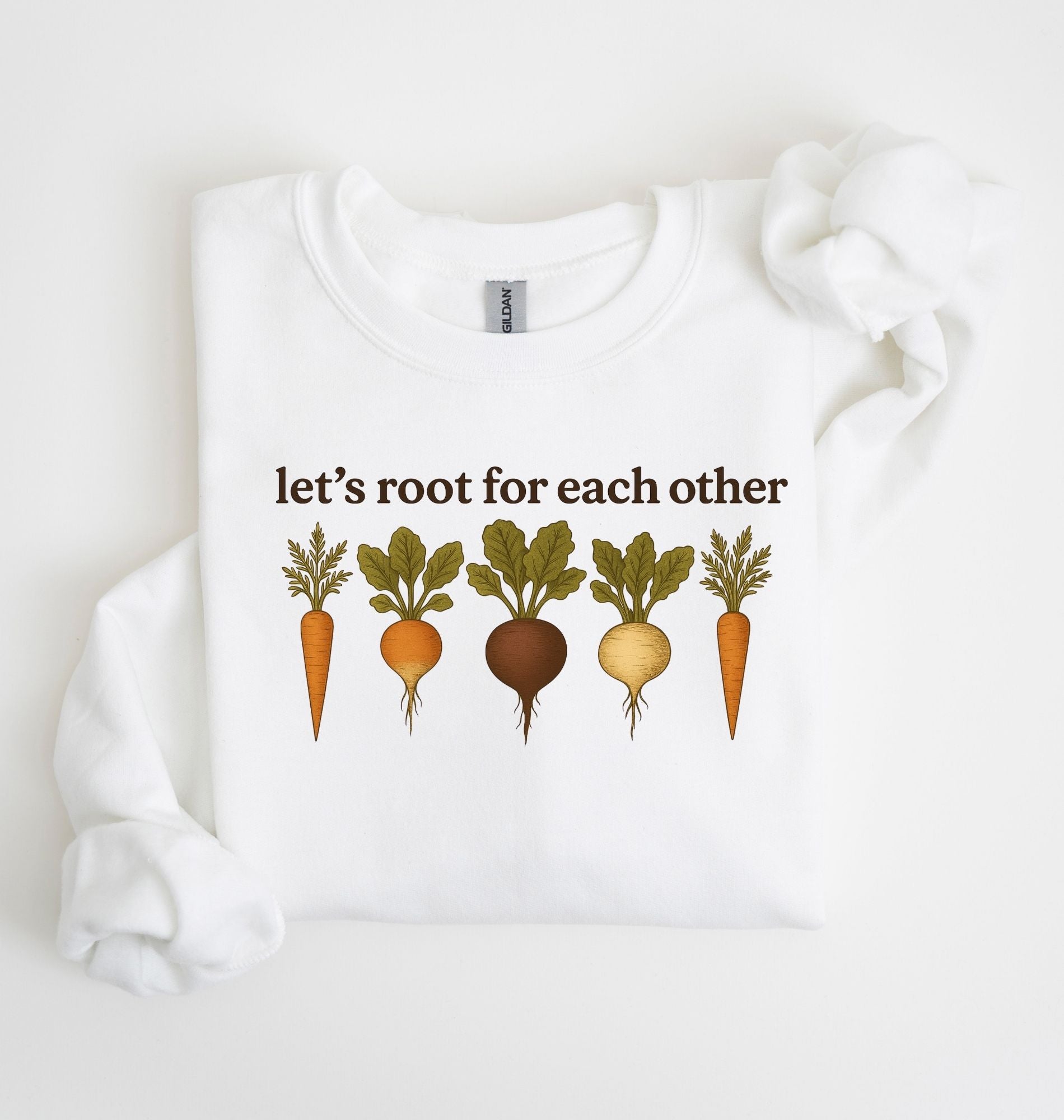 Let’s Root for Each Other Sweatshirt | Gardener Gift Cottagecore Vegetable Crewneck 2