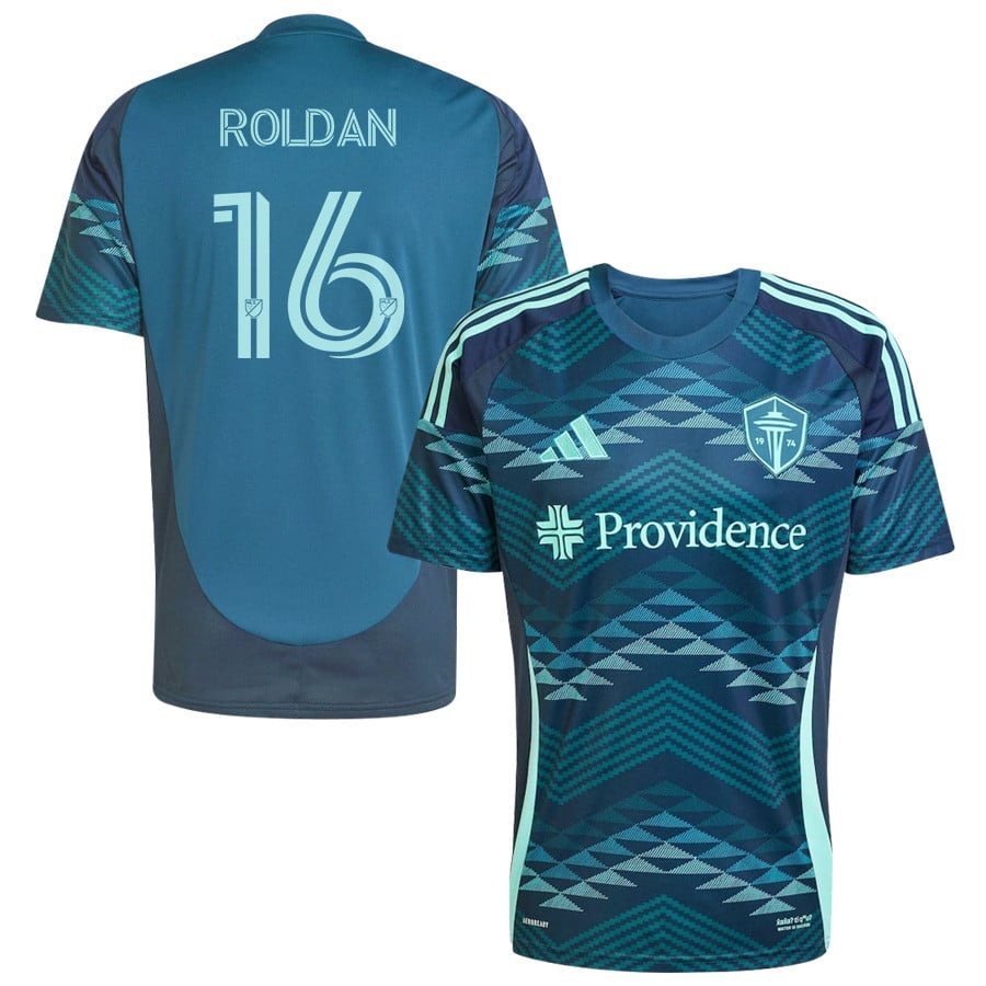 lex Roldn 16 Seattle Sounders FC 2025 The Salish Sea Kit Men Jersey - Blue