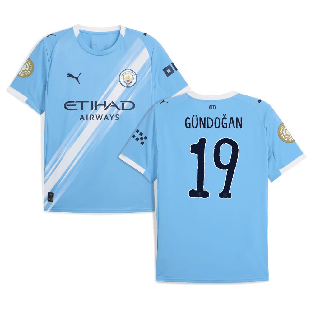 lkay Gndoan 19 Manchester City x KidSuper 2025/26 FIFA Club World Cup 25 USA Patch Home Men Jersey - Sky Blue