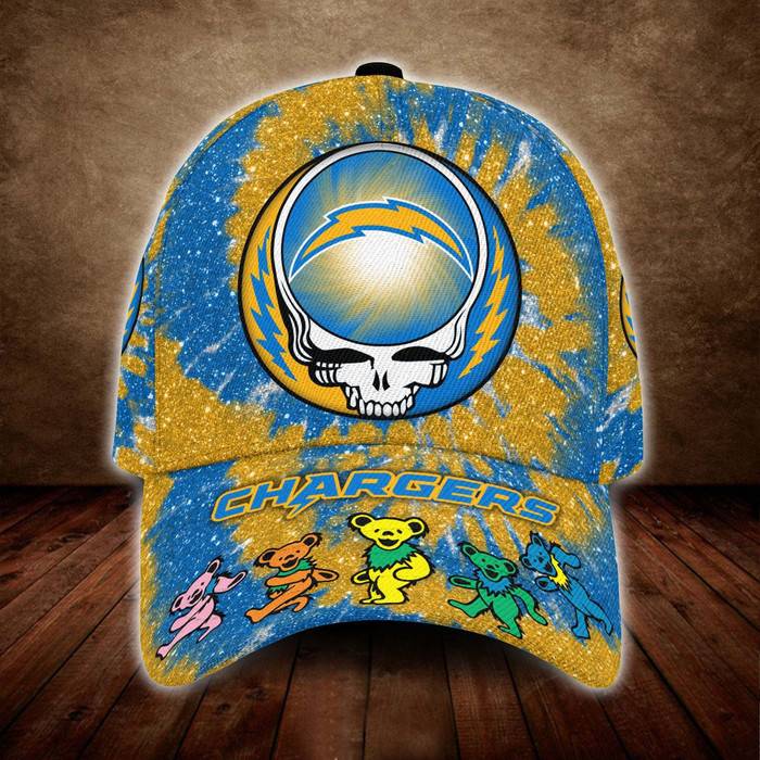 Los Angeles Chargers x Grateful Dead 3D Classic Baseball Cap CNI1159