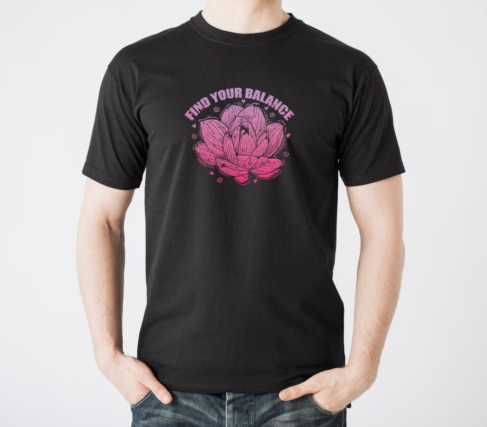 Lotus Flower Find your Balance Plant Flower - Unisex Standard T-Shirt